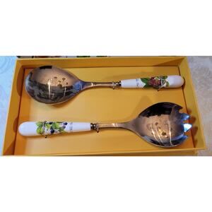Portmeirion Pomona Salad Server Set, Unused in Original Box, Part PM1107